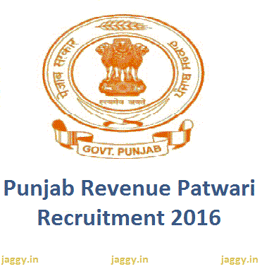 punjab revenue department recruitment 2016