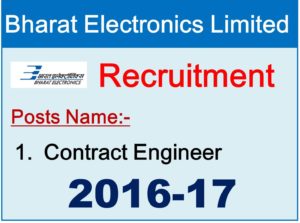 Bharat Electronics Limited recruitment for Contract Engineer posts