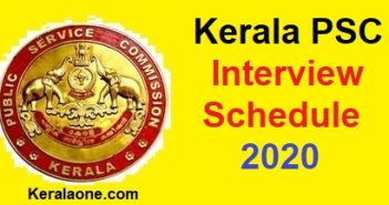 Kerala PSC Interview Schedule