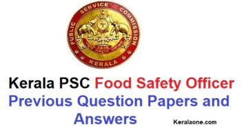 Food Safety Officer Previous Question Papers