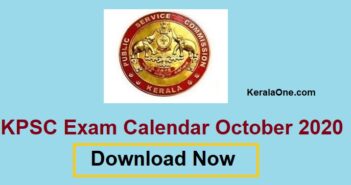 KPSC Exam Calendar October