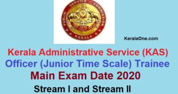 KAS Officer Main Exam date 2020
