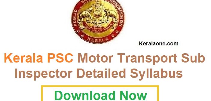 Motor Transport Sub Inspector Syllabus