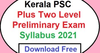 KPSC +2 Level Preliminary Exam Syllabus