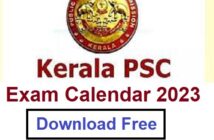 Kerala PSC Exam Calendar 2023