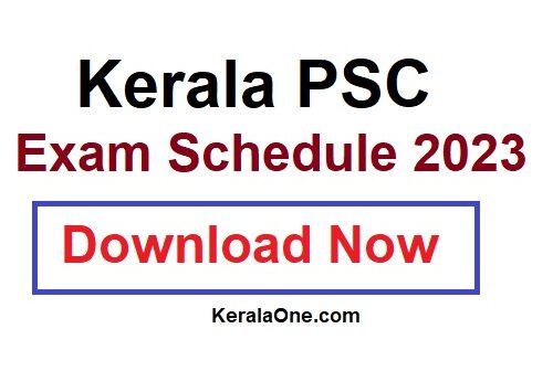 Kerala PSC Exam Schedule 2023