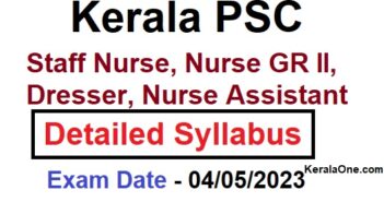 Kerala PSC Staff Nurse Syllabus